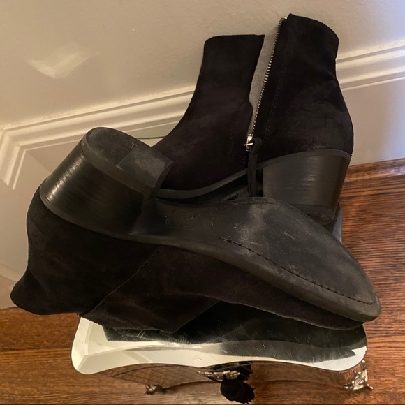 Formentini Black Suede Leather Bootie 37 - Picture 4 of 5